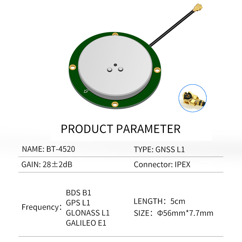 Beitian M9N navigation and positioning four-star single-frequency GPS antenna BT-4520 Beitian M9N navigation and positioning four-star single-frequency GPS antenna BT-4520
